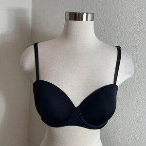 NEW‎ Calvin Klein Black Underwire Strapless Bra 38B Convertible Padded
